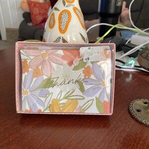 Elum Designs Floral Blank Notes With Envelopes "THANKS" - NIB